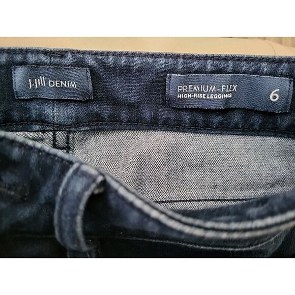 J Jill Denim Womens Jeans Size 6 Blue Premium Flex High Rise Leggings Stretch - Picture 6 of 6